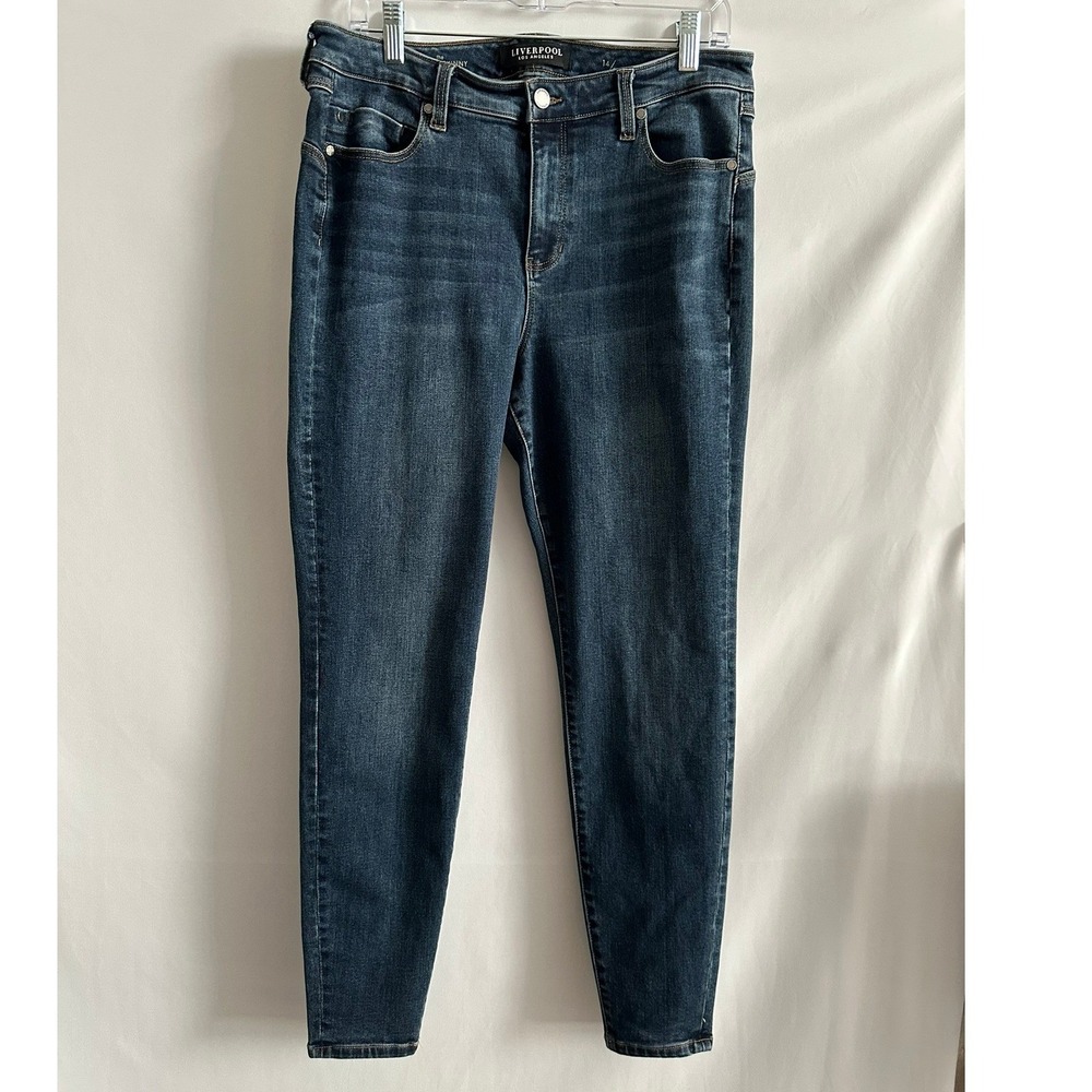 Liverpool Los Angeles The Hugger High Rise Skinny Jeans Size 14 Blue Minimalist